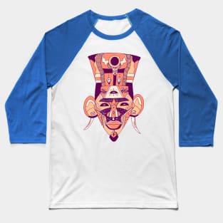 Peach African Mask 6 Baseball T-Shirt